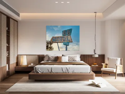 The 66 Motel - Needles California sign Reproduction