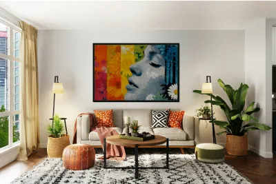 Spectrum Daydream - Floral Spectrum Portrait Art Print Reproduction