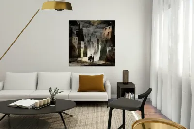 Between Crooked Towers Reproduction