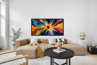 Supernova Sunburst – Vivid Fluid Abstract Print Reproduction