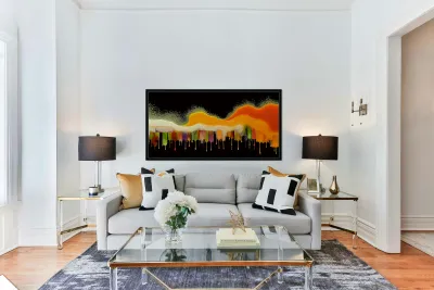 Molten Horizon – Dripping Lava Abstract Print Reproduction