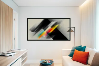 Prism Shift – Geometric Gradient Abstract Print Reproduction