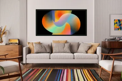 Chromatic Synergy – Gradient Orbital Abstract Print Reproduction