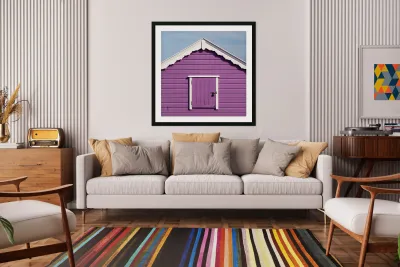 Purple Beach Hut Reproduction