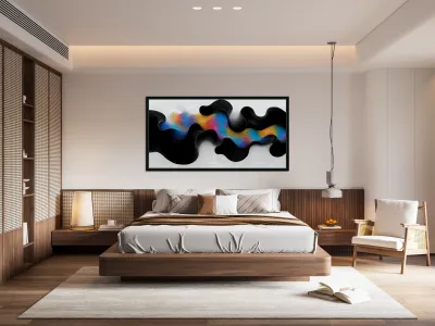 Spectrum Meander – Ribbon Flow Abstract Print Reproduction