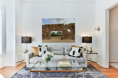 The Old Work is a wall to the baths of the large Roman settlemen Reproduction