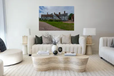 Exterior of Boscobel House in Shropshire England Reproduction