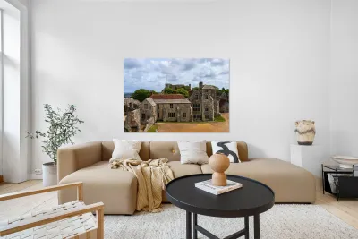 Interior buildings of Carisbrooke Castle on the Isle of Wight Reproduction