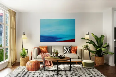 Teal Blue Sky Reproduction