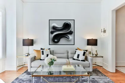 Duality Drip – Yin-Yang Abstract Print Reproduction