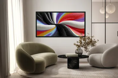 Chromatic Vortex – Swirl Abstract Print Reproduction