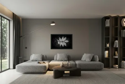 Autumns Solitude: Single Leaf Portrait Reproduction