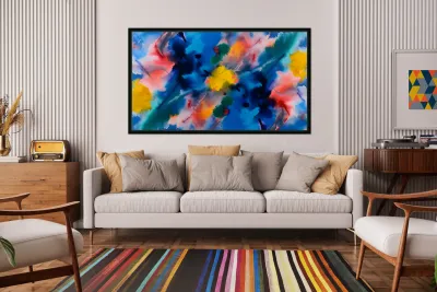 Prismatic Mist – Watercolor Cloud Abstract Print Reproduction