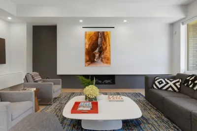 Narrow gorge of the Siq entering Petra Reproduction