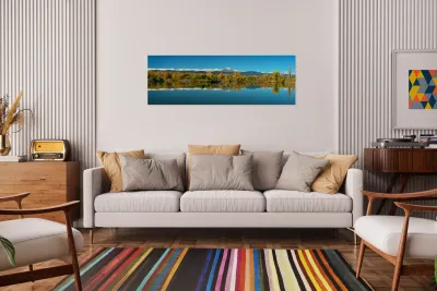 Colorado Autumn Mountain Reflections at Golden Ponds Reproduction