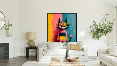 The Laughing Cat – Contemporary Pop Art Print Reproduction