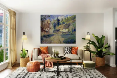 Cottages at Auvers near Pontoise 1879 Camille Reproduction