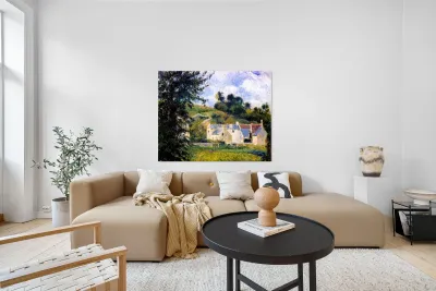 Houses of l Hermitage Pontoise 1879 Camille Pissarro Reproduction