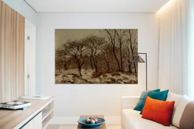 Chestnut Orchard in Winter 1872 Camille Pissarro Reproduction