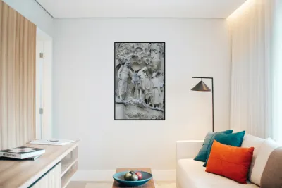 Nativity Façade La Sagrada Família Temple Expiatori de la Sagrada Família Barcelona Spain Reproduction