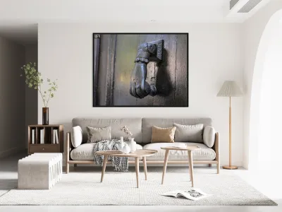 Hand door knocker. Aix-en-Provence. France Reproduction