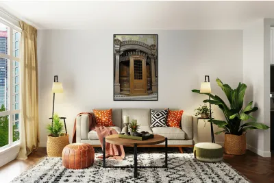 Confession box. Basilica Notre-Dame de Fourviere. Lyon. France Reproduction