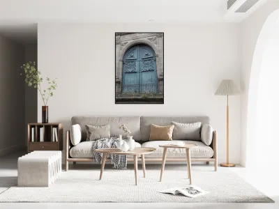 Entrance door to the Basilica La Merced. Quito. Ecuador Reproduction