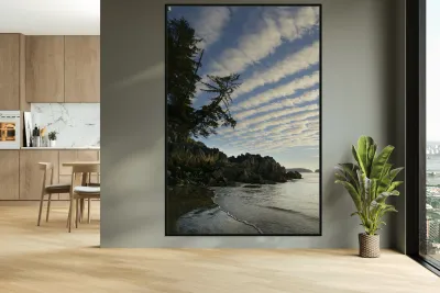 Dramatic clouds above Tonquin Beach Tofino Reproduction