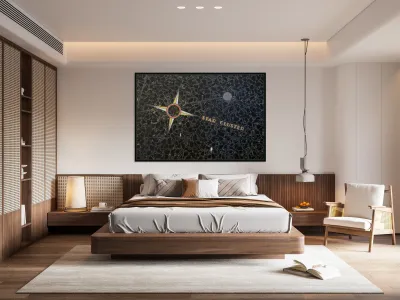 Star chartcelestial map by Oskar J.W. Hansen Hoover Dam Arizona Nevada USA Reproduction