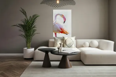 Wild Pink Flamingo Reproduction