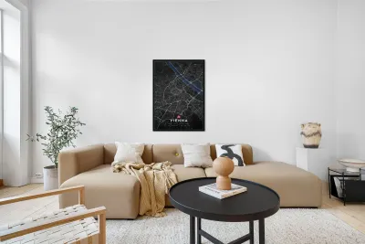 Vienna | Dark Edition City Map Art Reproduction