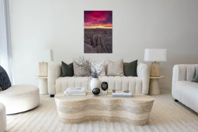 Sunrise Over The Badlands Reproduction