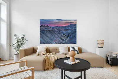 Sunset Over The Badlands Reproduction