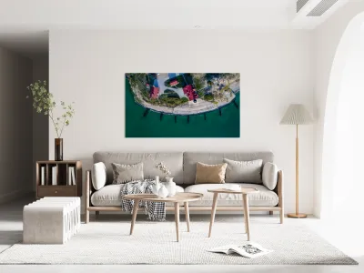 Point Betsie Michigan From Above Reproduction