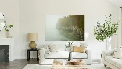 Door County Foggy Morning Reproduction