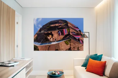 Reflective surface of the Vessel in Hudson Yards Manhattan Reproduction