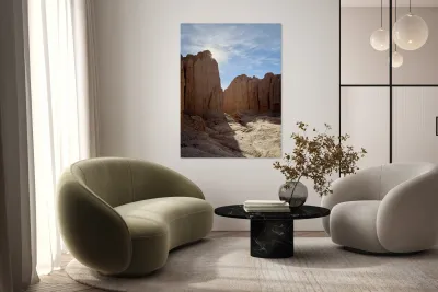 Chasing the light  -entrance to Mud Canyon Reproduction