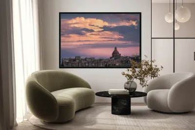Last Light Over Valletta Reproduction