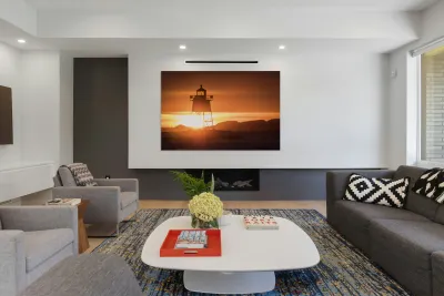 Grand Marais Minnesota Lighthouse Sunset Reproduction