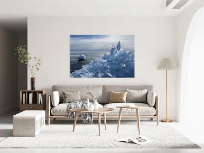 Stack Ice Over Superior Reproduction