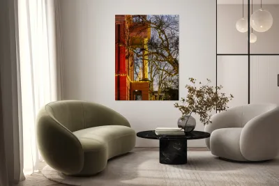 Sunset behind the Courthouse in Georgetown Texas Reproduction