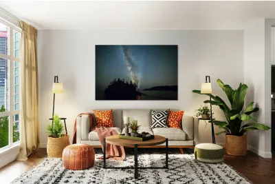 Milky Way Over Lake Superior Reproduction