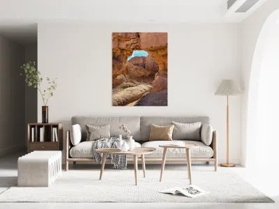 The Arch in Mud Canyon vertical Reproduction