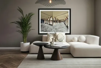 Santa Maria alla Fontana church cloister in Milan Italy with a Reproduction