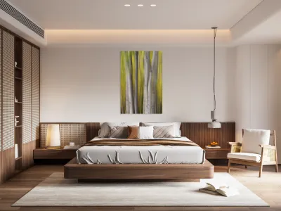 Autumn Aspen Dreamscape Abstract Landscape Reproduction