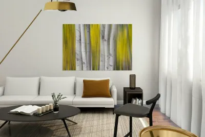 Golden Aspen Abstraction Fine Art Landscape Reproduction