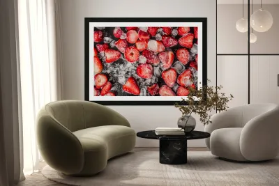 Frozen Strawberries Reproduction