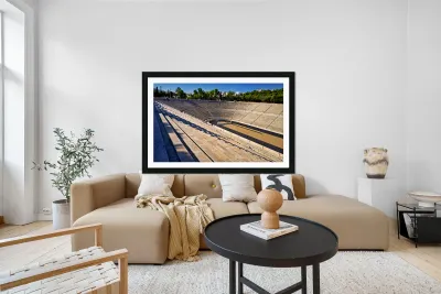 Panathenaic Stadium in Athens during a warm sunny day Reproduction