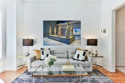 Exploring caryatids at Acropolis Museum in Athens Greece Reproduction