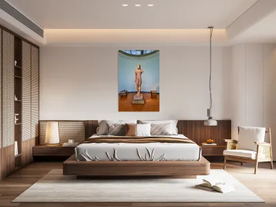 Statue of youth in National Archaeological Museum of Athens Gree Reproduction